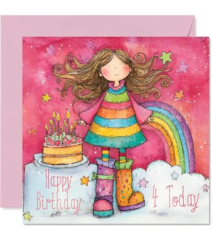 RARE Vintage/retro Circa 1970s '4 Today' Birthday Card With ADORABLE - View #2