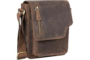 STILORD "Pete" Mała męska torba na ramię Vintage Messenger Torba na ramię Skórzana torba na tablet 8,4 cala