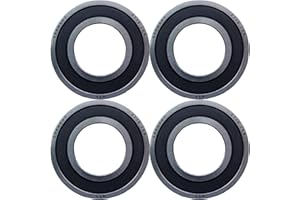 NEX SOLUTIONS GROUP NEX 6203 2rs 4uds Rodamiento de Bolas 17x40x12mm Doble Junta de Goma y Acero Cromado, 6203-2rs Rodamiento de Bolas Sellado