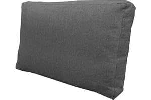 chilly pilley Cojines De Palets Cojines De Jardín Lavables para Palets Euro Funda De Cojín De Palets Desenfundable con Cremallera Muchos Colores Y Medidas (Respaldo 60x40x12 Gris)