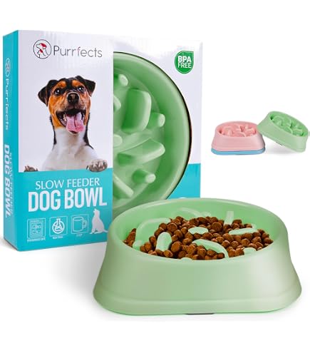 Silicone Slow Feeder Insert For Dog Bowls – Helps Dogs Eat Slower, Fits Most Bowls, Easy Clean & Nose-Safe