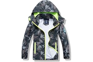 HZXVic – Imperméable pour enfant – Veste coupe vent pour garçon – Combinaison de pluie avec capuche – Motif dinosaure Bleu - 2-7 ans