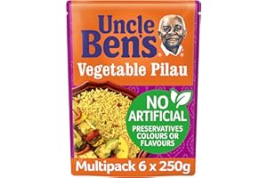 BEN'S ORIGINAL Uncle Bens Vegetable Pilau Microwave Rice, Bulk Multipack 6 x 250 g pouches