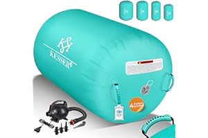 ‎KESSER KESSER® Aufblasbare Airtrack | inkl. Tragetasche & elektr. Luftpumpe | Barrel Tumbling, Yoga, Fitnessmatte, Trainingshilfe, Turnmatte, Balance Trainer, Sportmatte, Gymnastikmatte, Workout