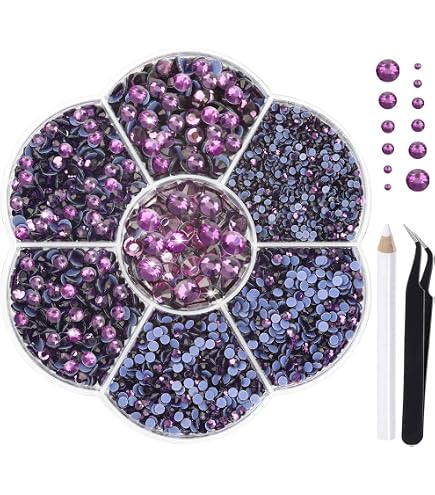 Liliume Hotfix - 5000 strass rosa, 14 colori, 5 misure, 2 mm, 3 mm, 4 mm, 4,8 mm, strass rotondi, per vestiti, scarpe e fai da te (pink