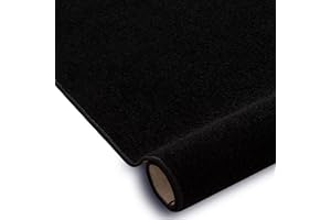 RUGSX Jednokolorowy dywan Trendy do pokoju, salonu, sypialni, wykładzina dywanowa, kolor czarny, różne rozmiary (150 x 200 cm)