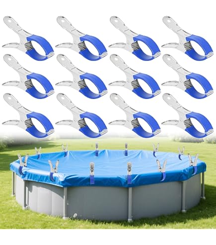 Poolabdeckungs-Clips Für 30–44 Mm Schienen – Windschutz, Zeitsparend, Einfach Zu Befestigen (Grau)