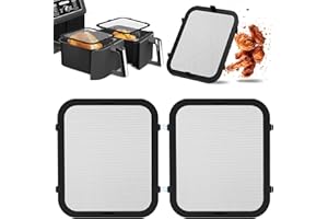 ‎HZUISST Edelstahl Spritzschutz für Ninja Foodi Max Dual Zone AF400EU & AF451EU, 2 Stück Magnetischer Ninja Heißluftfritteuse Zubehör, airfryer zubehör für Ninja Af400eu Heizspirale und Ventilatorr
