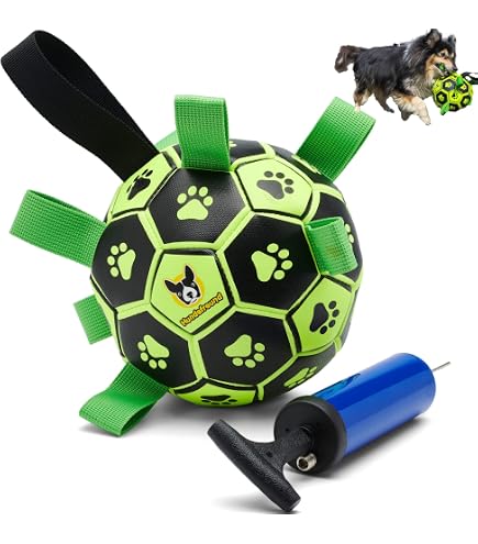 Palla Antistress Per Cani Con Maniglia E Squittio – Giocattolo In Gomma Atossica, Per Addestramento E Giochi Interattivi, Galleggiante