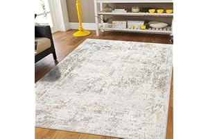 Capslpad Beige Abstract Area Rug 120x180cm Modern Short Pile Soft Faux Wool Living Room Rug Washable Indoor Rug Non Slip Minimalist Floor Mat Rugs for Living Room Bedroom Office Area Kitchen Decor