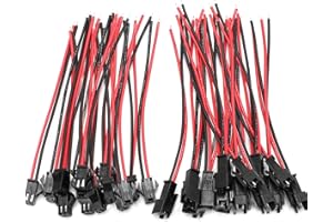 ZOZOMAIY D-Orange 20 par złączy wtykowych JST SM 24AWG JST 2 piny męskie i żeńskie złącze wtykowe adapter z kablem elektrycznym 100 mm do oświetlenia LED