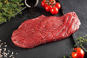 ‎PIKANTEN WURSTBARON® Flanksteak-Set, frische Steaks vom Rind, ideal für den Grill, aromatisches und saftiges Grillfleisch, Premium-Qualität aus Bayern, Grillpaket mit 4 Steaks