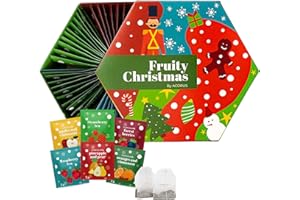 ‎ACORUS ACORUS Tee Geschenkset Weihnachten - Früchte Tee Set Geschenk - Weihnachtstee Einzeln Verpackt - Teeset Natürliche mit 6 Geschmacksrichtungen - Geschenkset Frauen Männer - Tee sorten mit 60 Beutel