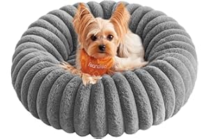 Feandrea Legowisko dla psa, legowisko dla małego kota, średnica 50 cm, zmywalna poduszka, miękka wyściółka, antypoślizgowe, gołębia szarość PGW301GD01