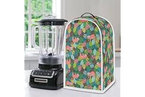 Poceacles Copertura antipolvere per frullatore con motivo a foglia di palma bradipo o copertura per elettrodomestici per caffettiera, accessori per miscelatore impermeabile antipolvere