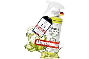Reinigungsspray für CPAP-Masken 500ml CPAP & Silikon Reiniger für Schlauch, Silikon, Kunststoff, Mapeau Silikonreiniger Sprüher Fertigmischung (500ml Sprüher)