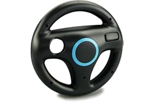 smardy Volant De Course Roue Noir Racing Wheel Compatible avec Nintendo Wii U Télécommande Contrôleur pour Mario Kart Game, Jeux de Conduite