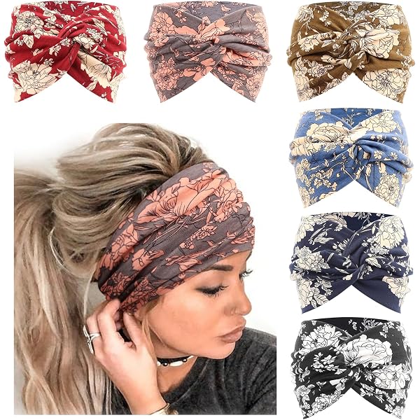 7 Bandeaux Cheveux DRESHOW Pour Femmes - Modèles Floraux, Perles, Antidérapants