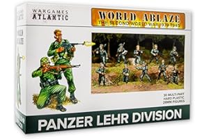 Wargames Atlantic World Ablaze - La seconda guerra mondiale 1939-1945: Divisione tedesca Panzer Lehr (30 figure in plastica dura multiparte da 28 mm)..