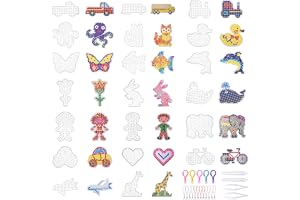 Zocipro 20 st Animal Pegboards, 5 mm Pärlor, Hama Beads Plantilla, genomskinliga placeringar för Cuentas Artesanía DIY