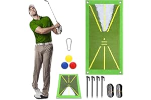 zerotop Tapis d'entraînement de Golf pour Frappe De Détection De Swing Analyse Et Corrige Votre Chemin De Swing, 50 x 25CM Tapis de Frappe de Golf pour Outil pour l'entraînement de Golf