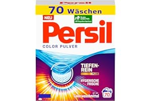 ‎PERSIL Persil Color Pulver (70 Waschladungen), Colorwaschmittel mit Tiefenrein-Plus Technologie bekämpft hartnäckigste Flecken, Waschpulver für leuchtende Farben