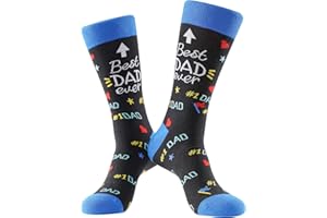 BISOUSOX Cadeau pour Papa Chaussettes Hommes Socquettes Chaussettes Coton Chaussettes Hommes Fantaisie Coloré Chaussettes Creative Chaussettes
