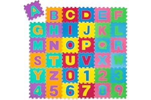 tectake® Alfombra Puzzle Bebe, Tapete Actividades Bebe, Alfombra Infantil, Goma Eva Resistente, Juguetes Niños 1 Año, Juguetes Niños 2 Años, Suelo Bebes Acolchado, Colchoneta Espuma
