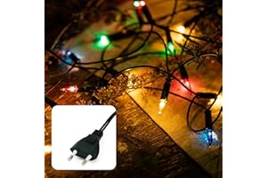 Hellum catena luminosa interno, luci natale colorate, 10 Lampada colorate, lunghezza illuminata 1,35m, Colore del cavo verde, <59 lumen 831177