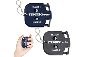 Eophmi Golf Score Counter 2pcs Portable Golf Shot Counter with Keychain Golfs Stroke Counters for Different Kinds of Competitions and Games