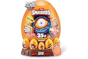 ZURU SMASHERS Smashers Dino Egg Hunt by ZURU, Light-Up Fire Breathing Dinosaur Themed Treasure Hunt Toy, kolekcjonerska zabawka dla chłopców i dzieci (Giganotosaurus)