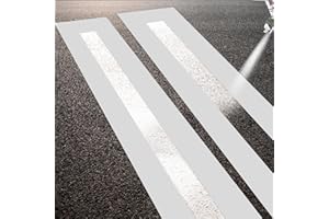 CODOHI Lot de 2 pochoirs en silicone pliables et réutilisables pour peindre les lignes de stationnement et de trottoir pour pavage en béton asphalte, 10 x 274,3 cm