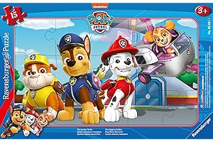 Ravensburger Kinderpuzzle 05681 - Vier mutige Retter - 15 Teile PAW Patrol Rahmenpuzzle für Kinder ab 3 Jahren