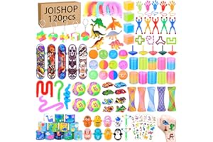 JOISHOP 120Pcs Party Bag Fillers Unisex Prize Box Toys Assortment Toys Classroom Prizes Rewards Goodie loot Bag Fillers for Boys Girls Birthday Party Favors