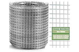 LATERN 6 m x 100 mm siatka druciana dla gryzoni, siatka druciana ze stali nierdzewnej 304, metalowa siatka do blokowania myszy myszy wiewiórka dostęp do ptaków - siatka przeciw szkodnikom do wypełniania szczelin w domu i ogrodzie