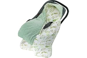 MIRACLE BABY Baby Wrap Blankets for Pram Buggy Pushchair Universal for boy Girl Winter Summer 90x90cm Double Sided
