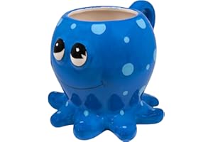 Deluxebase Crockery Critters Kubek ośmiornica, nowatorskie kubki do kawy w kształcie zwierząt dla dzieci i dorosłych, uroczy kubek, świetnie nada się jako filiżanka do herbaty i kawy
