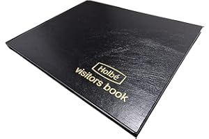 Holbé Visitors Record Book/Leather Hard Cover/72 sheets-144 pages/27 cm x 22 cm(10.65" x 8.65")
