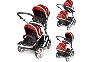 Kids Kargo Hybrid Double Tandem Pushchair (Red)
