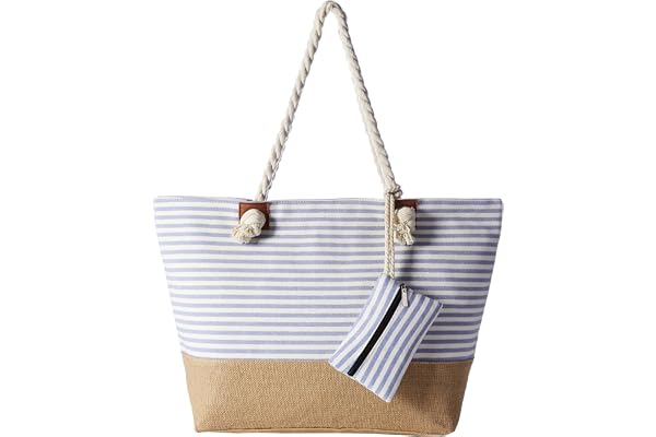 DonDon Grand sac de plage imperméable avec fermeture à glissière Sac shopping à bandoulière