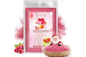 FIDTON Poudre de Framboise Lyophilisée 120g - Poudre de Framboise 100% Naturelles, Sans Additifs, Faciles à Mélanger, Nutritives, pour Gâteau, Milkshake, Smoothie, Glaçage, Boissons