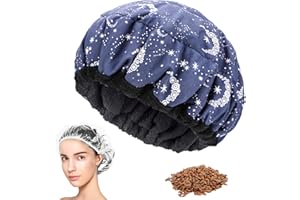Acemall Cap Capilar para Acondicionamiento Profundo, Capilar de Tratamiento Térmico Nutritivo para SPA Capilar, Gorro Calefactor Apto para Microondas Interior de Iinaza Elástica Portátil