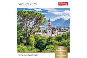 Südtirol Sehnsuchtskalender 2026 - Wochenkalender mit 53 Postkarten: Reise-Kalender mit Urlaubsfeeling für den Schreibtisch. Südtirols schönste ... Fotokalender. (Sehnsuchtskalender Harenberg)