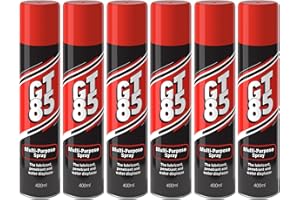 GT85 6 Pack: Lubricates, Cleans and Protects Metal/Composite, Rust Defense, Stuck Parts Ease, Shine Restore, Squeak Eliminate, Moisture Disperse
