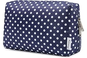 Narwey Beauty Case Grande Borsa da Viaggio Borsa da Toilette per Donna Ragazze Trousse Borsa Cosmetica da Donna (Punto blu, grande)