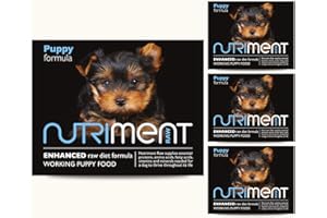 NUTRIMENT RAW QUALITY RAW FOOD FOR CATS & DOGS NUTRIMENT ENHANCED RAW DIET WORKING PUPPY Raw Food (10 Tray Starter Pack) Frozen, Complete Premium BARF Diet Wet Puppy food, Gluten-Free, Raw Protein, Digestible, All breeds, Sizes – 5kg