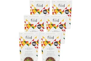 Fiid 100% Natural Vegan Microwave Ready Meals - Mexican Black Bean Chilli - 6 x 400g (Vegetarian Food Pouch, High in Fibre & Protein, Low in Sugar, Gluten Free, Fat Free)