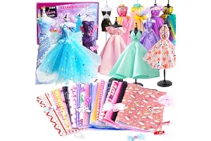 KIMIGO Kit de Diseño de Moda para Niñas - 1200 Piezas, Fashion Designer con 4 Maniquíes - Manualidades para 8-12+ Años