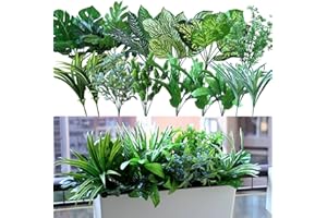 YXYQR 15PCS Artificial Plants Flowers Outdoor UV Resistant Outside Bulk Fake Plastic Greenery Mums Home Garden Decor Faux Flower Stems for Pot Window Box Front Porch Hanging Basket
