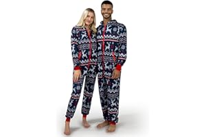 Giggling Getup Pasująca świąteczna piżama dla par z kapturem, luźna piżama świąteczna